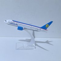 JASON TUTU Uzbekistan Boeing 787 Aircraft Diecast Metal 1/400 Scale Miniature Airplane Model Planes Gift