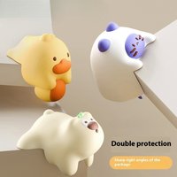 Baby table soft corner anti-collision sticker silicone window table hemming cartoon soft right angle protective cover