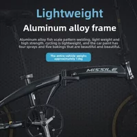 14 inch ultra lightweight portable variable speed folding bicycle gift bicycle, one second fast folding pedal bicycle