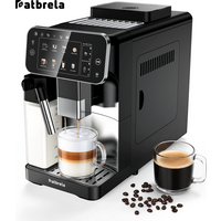 Patbrela volautomatische koffiemachine met melkreservoir, 20 bar espresso-koffiemachine, dubbele boiler met onafhankelijke temperatuurregeling, koudge