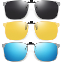 Fishing Flip Up Clip On Sunglasses For Glasses Men Driving Polarized UV400 Square Mirror Driving Women Photochromic Eyewear