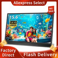 15.6Inch Portable Monitor Type-C Gaming Monitor with Built-in Speaker Stand and Ultra Slim External Suitable for Mac Smartphone