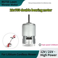 RS755 High Power DC Motor 12V 21V - Replacement for Electric Lawn Mower Lithium Cordless Mower Motor