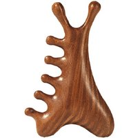 Sandalwood Massage Comb Five Teeth Round Ball Comb Scalp Neck Body Meridian Massage Comb Anti-Static Smooth Hair Brush