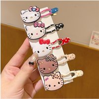 Hello Kitty Hairpin Cute Cartoon Versatile Side Hair Clip Women Supplies Office Desktop Accessories Student Gift Wholesale