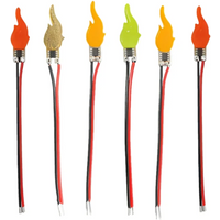 LED Flame Filament Wiring 3V 5V DIY COB Candles Lamp Flickering Flame Decoration Light Bulb Diode Accessories with Packaging