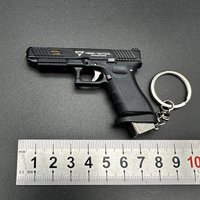 1:3 Scale Semi-Alloy G34 Pistol Model Disassemblable Mini Gun Toy Keychain Bag Pendant Craft for Children and Adults