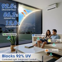 70X100CM Daytime Privacy Window Film - Anti-UV, Sun Blocking Static Cling Tint with One-Way Mirror Effect PET Material