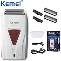 Kemei KM-3382 Men's Electric Shaver USB Charging Shaving Machine Cordless Shaver Male Professional Beard Razor Shaved Head