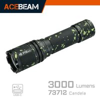 ACEBEAM Taktische Taschenlampe P16 2.0, wiederaufladbar, leistungsstarke LED-Taschenlampe, Selbstverteidigung, Stroboskopmodus, breite Spannung (1,2–4,2 V), Taschenlampen