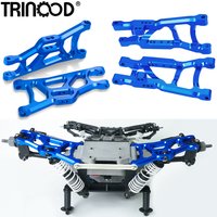 TRINOOD Aluminum Alloy Front Rear Lower Suspension Arms for 1/10 Slash Rustler 4X4 2WD Short RC Course Upgrade Parts