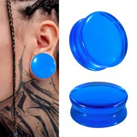 1PC Transparent Glass Round Ear Expanders Gauges Waist Drum Earring Plugs Strechers Lobe Tunnels Body Piercing Jewelry 6-30mm