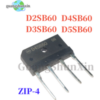 10PCS D2SB60 ZIP-4 D2SBA60 ZIP D2SB 60 D3SB60 D4SB60 D5SB60 D3SBA60 D4SBA60 D5SBA60 Flat bridge rectifier