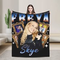 Freya Skye Vintage Fan Warm Blankets Casual Travel Car Bedding Throws Couch Bed Flannel Bedspread Sofa Bed Cover