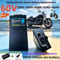 EU-Lager, schnelle Lieferung, 60V 20Ah-60Ah 2000W Harley zweirädriger faltbarer Citycoco Elektroroller, Lithiumbatterie, kostenloses Ladegerät, Ersatzbatterie 18650 Lithium-Ionen-Akku