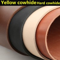 Hard cowhide leather material, whole piece of cattle vegetable tanned leather, top layer cowhide, 4mm thick leather, carving kni image 4