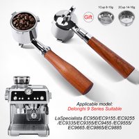 51mm Double Spout Coffee Portafilter for Delonghi La Specialista EC9155 EC9255 EC9335 EC9355 EC9665 EC9865 Coffee Accessories