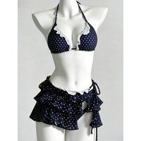 2026 Sexy Elegant Bow Two Piece Bikini Set High Waist Bottom Cute Style Soft Swimwear Beach Bathing Suit for Women Summer New