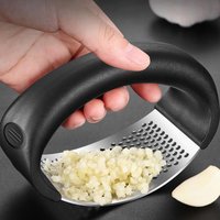 Stainless Steel Manual Garlic Press Rocker Crusher Ginger Mincer Squeezer Kitchen Gadget