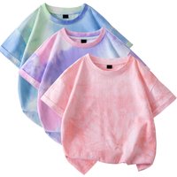 1pcs Kids Summer Short Sleeve Tees Child Tie-dye Fashion T-shirt Baby Boys And Girls Clothes Children Comfortable Leisure Tops