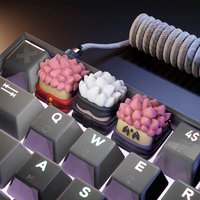 Kawaii Anime Cartoon Gojo Satoru Keycaps Polygonum Cuspidatum Machinery Keyboard Cap Creativity Three-dimensional Color Toys