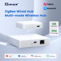 GIRIER Tuya ZigBee 3.0 Wired Gateway Hub Smart Wireless Multi-mode Bluetooth Bridge for Home Automation System Mesh Networking