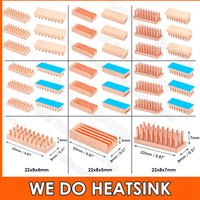 WE DO HEATSINK 22x8x4mm 22x8x5mm 22x8x7mm Without or With Thermal Pad Pure Copper Heat Sink Cooler Radiator Heatsinks