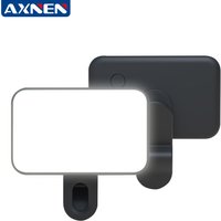 AXNEN Mini Rechargeable Selfie Fill Light - 3 Color Modes Adjustable Brightness Clip-on LED Light for Mobile Phones Computers
