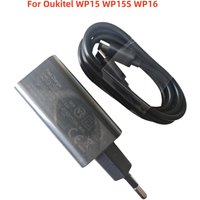 18W Charger New Original For Oukitel WP15 WP15S WP16 Phone Travel Wall Adapter EU Plug+Dual Type C To Type-C Cable Wire Line