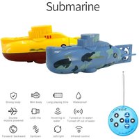 Mini Submarine RC 6CH 0.1m/s Speed 3 Engines Remote Control Boat 23 Minutes Play Time Waterproof Dive Toy for Children Gift for