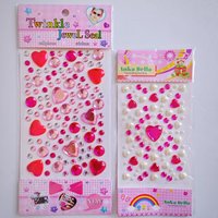 Large Love Diamond Stickers Ins3D Korean Diamond Decorative Handbooks Stickers Face Stickers Children's Crystal Diamonds Cross b
