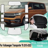 Full Window Sunshades For VW Volkswagen Transporter T6 2015~2023 Car Windshield Sun Protection Visor Anti-UV Car Accessories