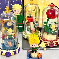 Rose Eternal Little Prince MOC Building Blocks Cartoon Dream Scene Assembly Toy Children Splicing Model Gift Building Blocks