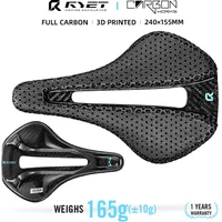 RYET Full Carbon 3D Printed Bicycle Saddle Wide 155/152mm 7*9 120g Bike Seating EVA Saddle Triathlon Road MTB Cycling Seat image 4