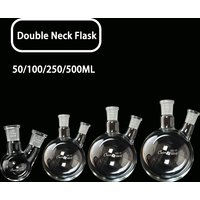 50ML-500ML Rundbodenflasche mit zwei Halsen aus Borosilikatglas, Reaktionsflasche für Chemielabore