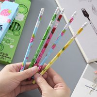 12Pcs/Box Kawaii Fruit Pencil with Eraser Cute HB Sketch Drawing Painting Stationery Pens Kids Student School Office Supplies