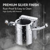 Luxury Clip On Shower Rod Hook Anti Slip Bath Sponge Towel Hanger Quick Install Premium Bathroom Organizer Accessory