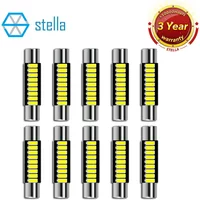 Stella 10pcs Festoon LED C5W cambus Car light 29mm 31mm for car Bulb Interior Reading Light License Plate Lamp White Free Error