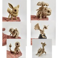 Pokémon Fossil Bone Model Eevee Charmander Anime Peripheral 3D Printing Pla Material Ornament Collectible Toy Gift Collection