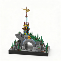 668pcs MOC DRAGON ISLE BERK PORTAL Universal S Epic Universe Model Building Blocks Architecture Toys Christmas Gifts Education