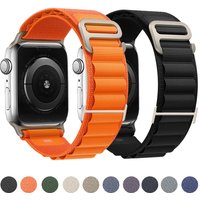 Nylon-Schlaufenarmband für Apple Watch Ultra 49mm 46 42 45 41 44 40 38mm Uhrenarmband für iWatch Series SE 11 10 9 8 7 6 5 4