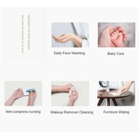 Soft Disposable Face Towel Thick Individual Pocket Paper Tissue Dry & Wet Dual Use for Facial Cleansing Makeup Remover Beauty