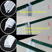 2.5/5M 6-12mm FU h Shape Bathroom Accessaries Hardware Bath Screen Sealing Strips Glass Door Weatherstrip Seal Strip Window Seal