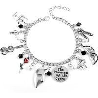 The Phantom of The Opera Bracelets Mask Dance Guitar Charm Classic Bracelets for Women Fashion Jewelry Chram Bangle Lovers Gift