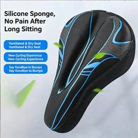 3D Thickened Gel Bike Seat Cover Soft Adjustable Bicycle Saddle Cushion for Mountain Road Bike Universal Cycling Accessories