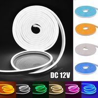 Neon Strip DC 12V IP65 Wodoodporny 2835 120Leds/M Biały/Niebieski/Różowy/Żółty/Czerwony/Zielony Elastyczna taśma LED z liną Ribbion 0,5M 1M 3M 5M