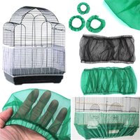Easy Cleaning Bird Cage Covers Mesh Seed Catcher Guard Bird Cage Net Shell Skirt Dust-proof Mesh Parrot Cage Cover