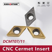 Płytki tokarskie z węglika spiekanego DCMT070204 DCMT11T304 DCMT11T308 do obróbki zewnętrznej, ostrza do tokarek CNC SDJCR SDJCL