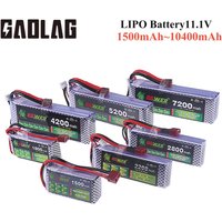 3S 11.1V Lipo Battery Deans XT60 1500mAh 2200mAh 3000mAh 4200mAh 5200/6000/6500/9800/10400mAh For RC Car Truck Buggy Racing Boat