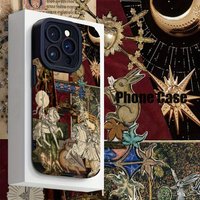 Medieval Fantasia pattern phone case suitable for iPhone 17 16 15 14 13 12 11 Pro/Max/Plus anti drop and shockproof back cover